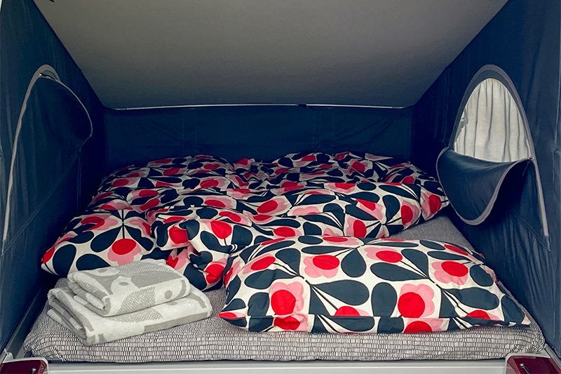 VW California with Comfortable Bedding.