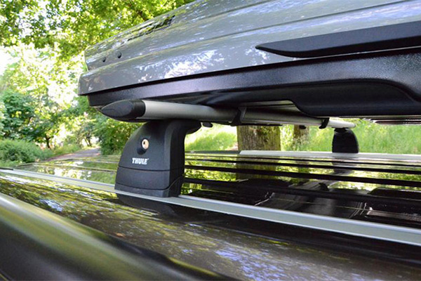 VW California with Roof Box for Extra Storage.